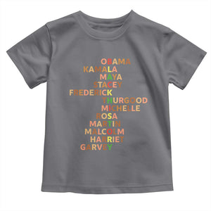 Black Leader History Melanin African American Pride Toddler T Shirt TS14 Charcoal Print Your Wear