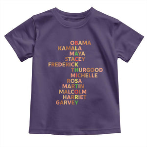 Black Leader History Melanin African American Pride Toddler T Shirt TS14 Purple Print Your Wear