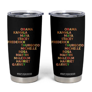 Black Leader History Melanin African American Pride Tumbler Cup TS14 Black Print Your Wear
