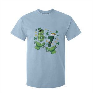 67 St Patricks Day T Shirt For Kid Funny Six Seven Hands Meme TS14 Light Blue Print Your Wear