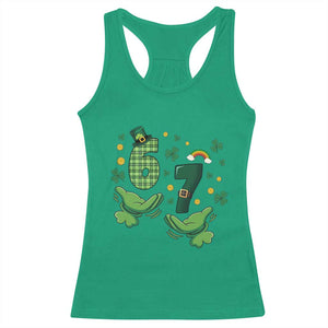 67 St Patricks Day Racerback Tank Top Funny Six Seven Hands Meme TS14 Irish Green Print Your Wear
