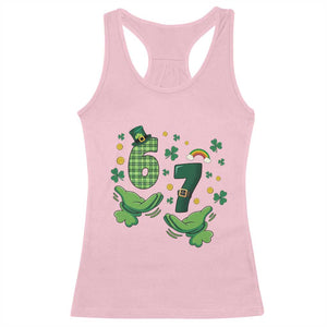 67 St Patricks Day Racerback Tank Top Funny Six Seven Hands Meme TS14 Light Pink Print Your Wear