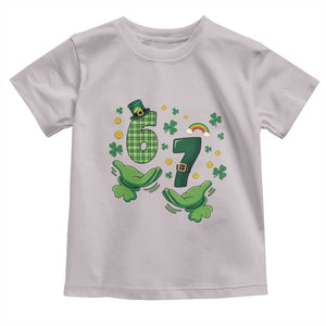 67 St Patricks Day Toddler T Shirt Funny Six Seven Hands Meme TS14 Ice Gray Print Your Wear