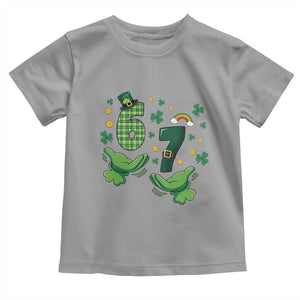 67 St Patricks Day Toddler T Shirt Funny Six Seven Hands Meme TS14 Sport Gray Print Your Wear