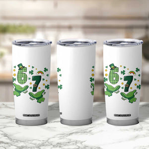67 St Patricks Day Tumbler Cup Funny Six Seven Hands Meme TS14 Print Your Wear