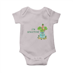 Marcus The Worm St Patricks Day Baby Onesie I'm Sensitive TS14 Ice Gray Print Your Wear