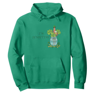 Marcus The Worm St Patricks Day Hoodie I'm Sensitive TS14 Irish Green Print Your Wear