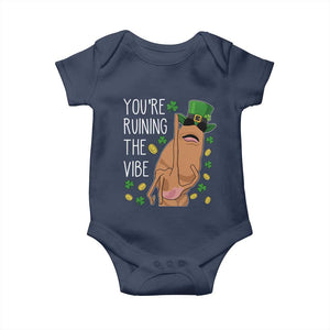 Marcus The Worm St Patricks Day Baby Onesie You're Ruining The Vibe TS14 Navy Print Your Wear