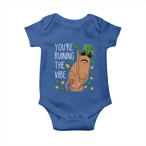 Marcus The Worm St Patricks Day Baby Onesie You're Ruining The Vibe TS14 Royal Blue Print Your Wear