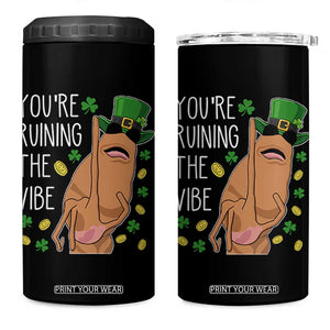 Marcus The Worm St Patricks Day 4 in 1 Can Cooler Tumbler You're Ruining The Vibe TS14 One Size: 16 oz Black Print Your Wear