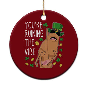 Marcus The Worm St Patricks Day Ceramic Ornament You're Ruining The Vibe TS14 1pc Red Print Your Wear