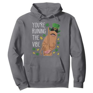 Marcus The Worm St Patricks Day Hoodie You're Ruining The Vibe TS14 Charcoal Print Your Wear