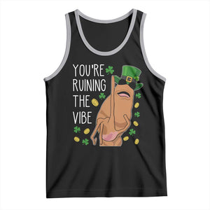 Marcus The Worm St Patricks Day Tank Top You're Ruining The Vibe TS14 Black Athletic Heather Print Your Wear