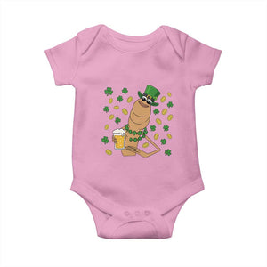 Marcus The Worm St Patricks Day Baby Onesie Funny Drinking Irish Beer Ireland TS14 Light Pink Print Your Wear