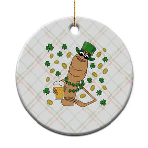 Marcus The Worm St Patricks Day Ceramic Ornament Funny Drinking Irish Beer Ireland TS14 1pc Christmas Plaid Print Your Wear