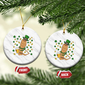 Marcus The Worm St Patricks Day Ceramic Ornament Funny Drinking Irish Beer Ireland TS14 1pc White Marble Print Your Wear