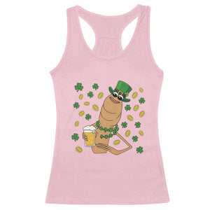Marcus The Worm St Patricks Day Racerback Tank Top Funny Drinking Irish Beer Ireland TS14 Light Pink Print Your Wear