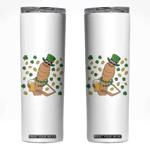 Marcus The Worm St Patricks Day Skinny Tumbler Funny Drinking Irish Beer Ireland TS14 White Print Your Wear