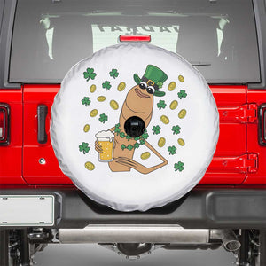 Marcus The Worm St Patricks Day Spare Tire Cover Funny Drinking Irish Beer Ireland TS14 White Print Your Wear