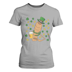 Marcus The Worm St Patricks Day T Shirt For Women Funny Drinking Irish Beer Ireland TS14 Sport Gray Print Your Wear