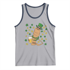 Marcus The Worm St Patricks Day Tank Top Funny Drinking Irish Beer Ireland TS14 Athletic Heather Navy Print Your Wear