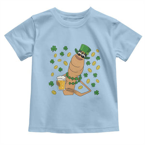 Marcus The Worm St Patricks Day Toddler T Shirt Funny Drinking Irish Beer Ireland TS14 Light Blue Print Your Wear