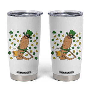 Marcus The Worm St Patricks Day Tumbler Cup Funny Drinking Irish Beer Ireland TS14 White Print Your Wear