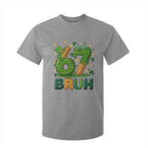67 St Patricks Day T Shirt For Kid Funny Six Seven Bruh Meme TS14 Sport Gray Print Your Wear