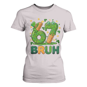67 St Patricks Day T Shirt For Women Funny Six Seven Bruh Meme TS14 Ice Gray Print Your Wear
