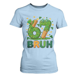 67 St Patricks Day T Shirt For Women Funny Six Seven Bruh Meme TS14 Light Blue Print Your Wear