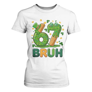 67 St Patricks Day T Shirt For Women Funny Six Seven Bruh Meme TS14 White Print Your Wear