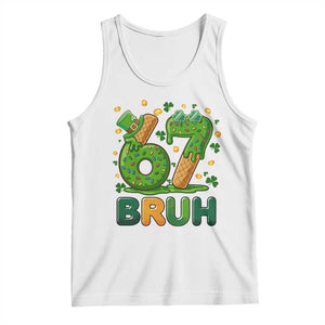 67 St Patricks Day Tank Top Funny Six Seven Bruh Meme TS14 White Print Your Wear