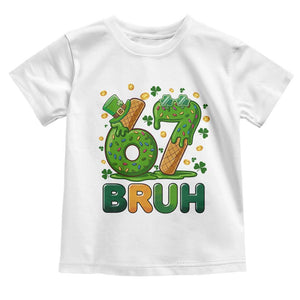 67 St Patricks Day Toddler T Shirt Funny Six Seven Bruh Meme TS14 White Print Your Wear