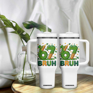 67 St Patricks Day Tumbler With Handle Funny Six Seven Bruh Meme TS14 Print Your Wear