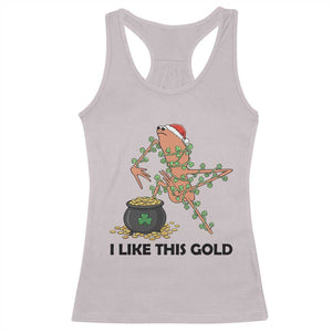Marcus The Worm St Patricks Day Racerback Tank Top I Like This Gold TS14 Ice Gray Print Your Wear