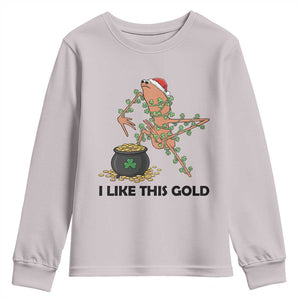 Marcus The Worm St Patricks Day Youth Sweatshirt I Like This Gold TS14 Ice Gray Print Your Wear