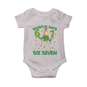Marcus The Worm St Patricks Day Baby Onesie Funny 67 Six Seven Hands Meme TS14 Ice Gray Print Your Wear