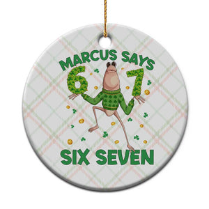 Marcus The Worm St Patricks Day Ceramic Ornament Funny 67 Six Seven Hands Meme TS14 1pc Christmas Plaid Print Your Wear