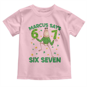 Marcus The Worm St Patricks Day Toddler T Shirt Funny 67 Six Seven Hands Meme TS14 Light Pink Print Your Wear