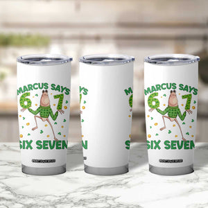 Marcus The Worm St Patricks Day Tumbler Cup Funny 67 Six Seven Hands Meme TS14 Print Your Wear