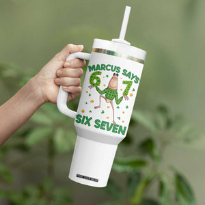 Marcus The Worm St Patricks Day Tumbler With Handle Funny 67 Six Seven Hands Meme TS14 Print Your Wear