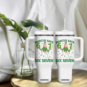 Marcus The Worm St Patricks Day Tumbler With Handle Funny 67 Six Seven Hands Meme TS14 Print Your Wear