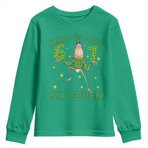 Marcus The Worm St Patricks Day Youth Sweatshirt Funny 67 Six Seven Hands Meme TS14 Irish Green Print Your Wear