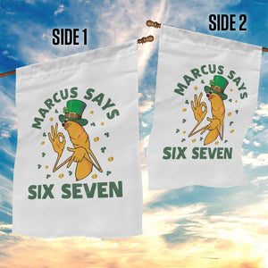 67 St Patricks Day Garden Flag Funny Marcus The Worm Say Six Seven Meme TS14 Print Your Wear