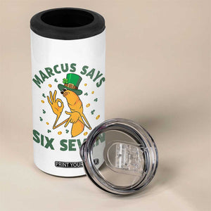 67 St Patricks Day 4 in 1 Can Cooler Tumbler Funny Marcus The Worm Say Six Seven Meme TS14 Print Your Wear