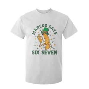 67 St Patricks Day T Shirt For Kid Funny Marcus The Worm Say Six Seven Meme TS14 White Print Your Wear