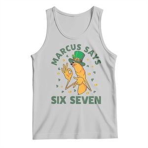 67 St Patricks Day Tank Top Funny Marcus The Worm Say Six Seven Meme TS14 Ash Print Your Wear
