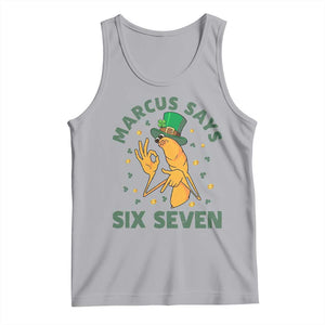 67 St Patricks Day Tank Top Funny Marcus The Worm Say Six Seven Meme TS14 Athletic Heather Print Your Wear