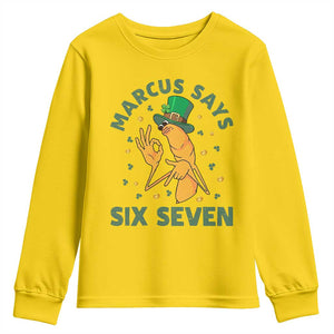 67 St Patricks Day Youth Sweatshirt Funny Marcus The Worm Say Six Seven Meme TS14 Daisy Print Your Wear