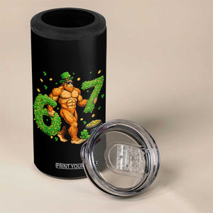 67 St Patricks Day 4 in 1 Can Cooler Tumbler Funny Bigfoot Six Seven Shamrock Party Meme TS14 Print Your Wear